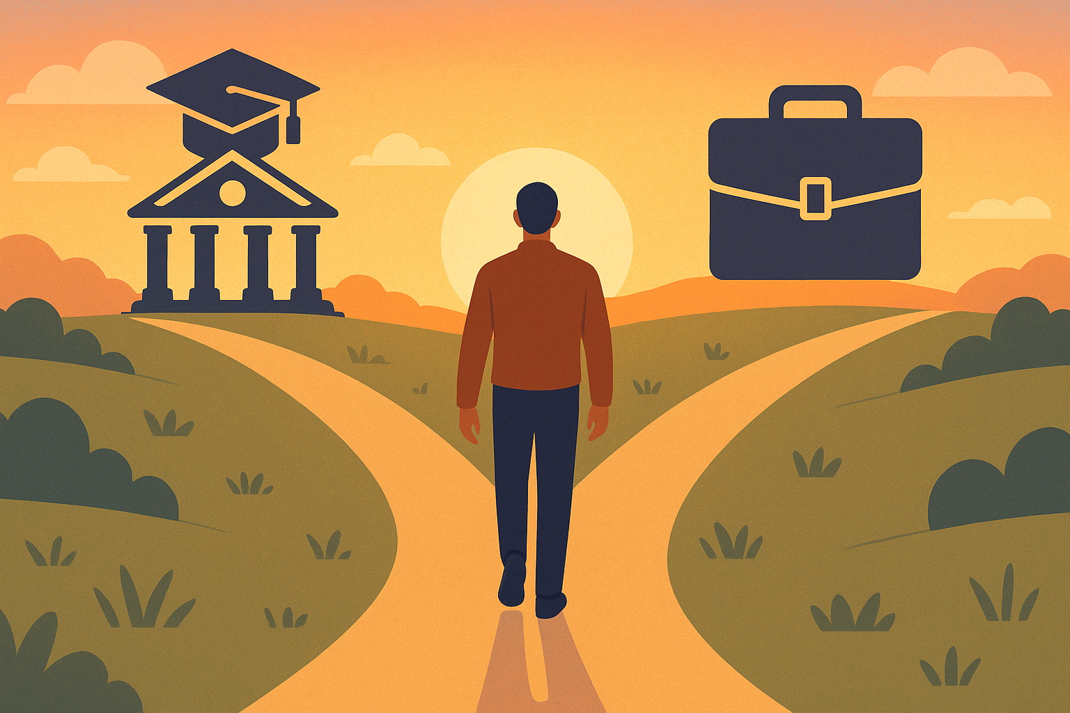 Decision point between college and career paths