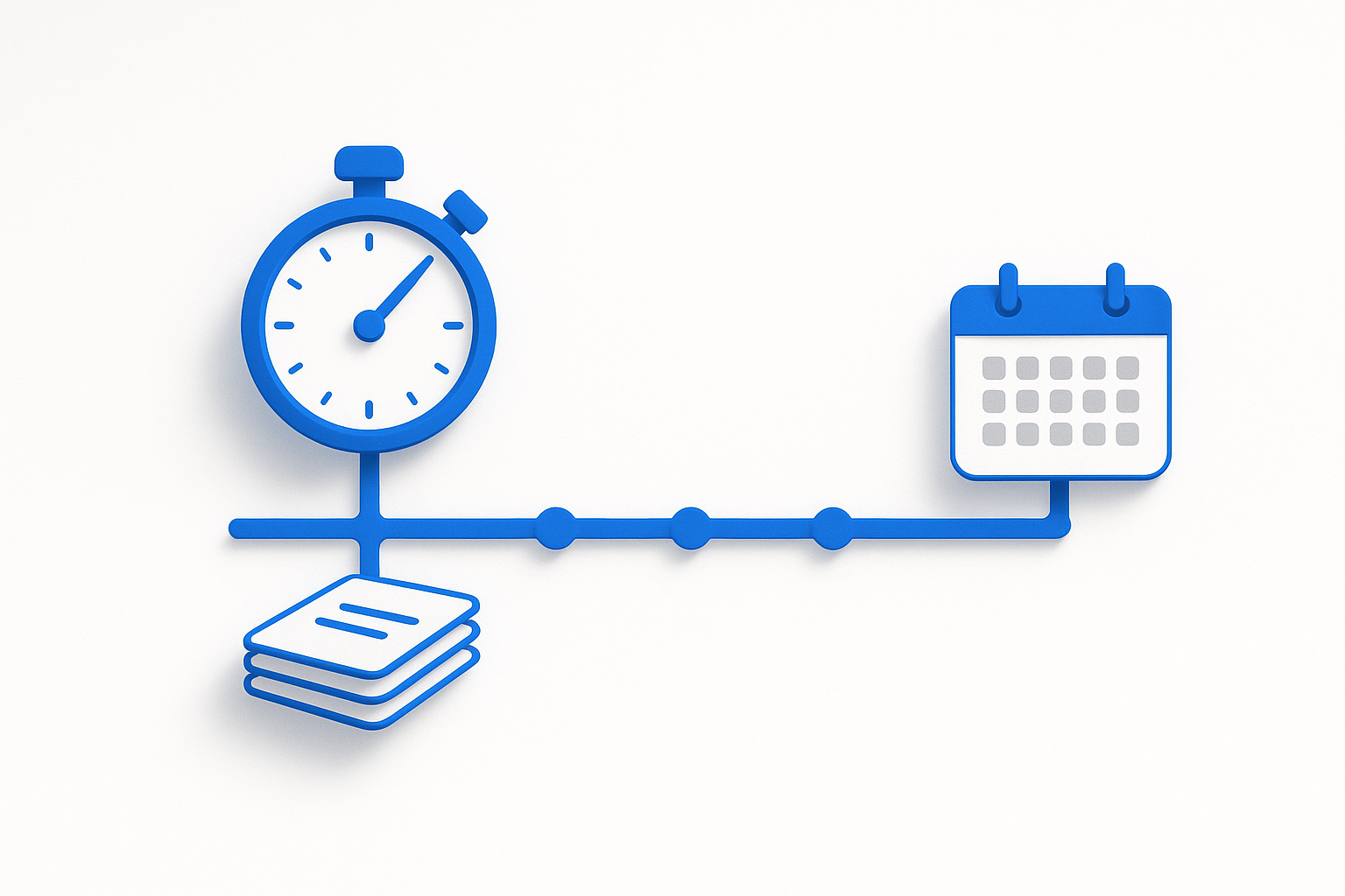 Progress path with early accelerated stopwatch and later monthly calendar milestones