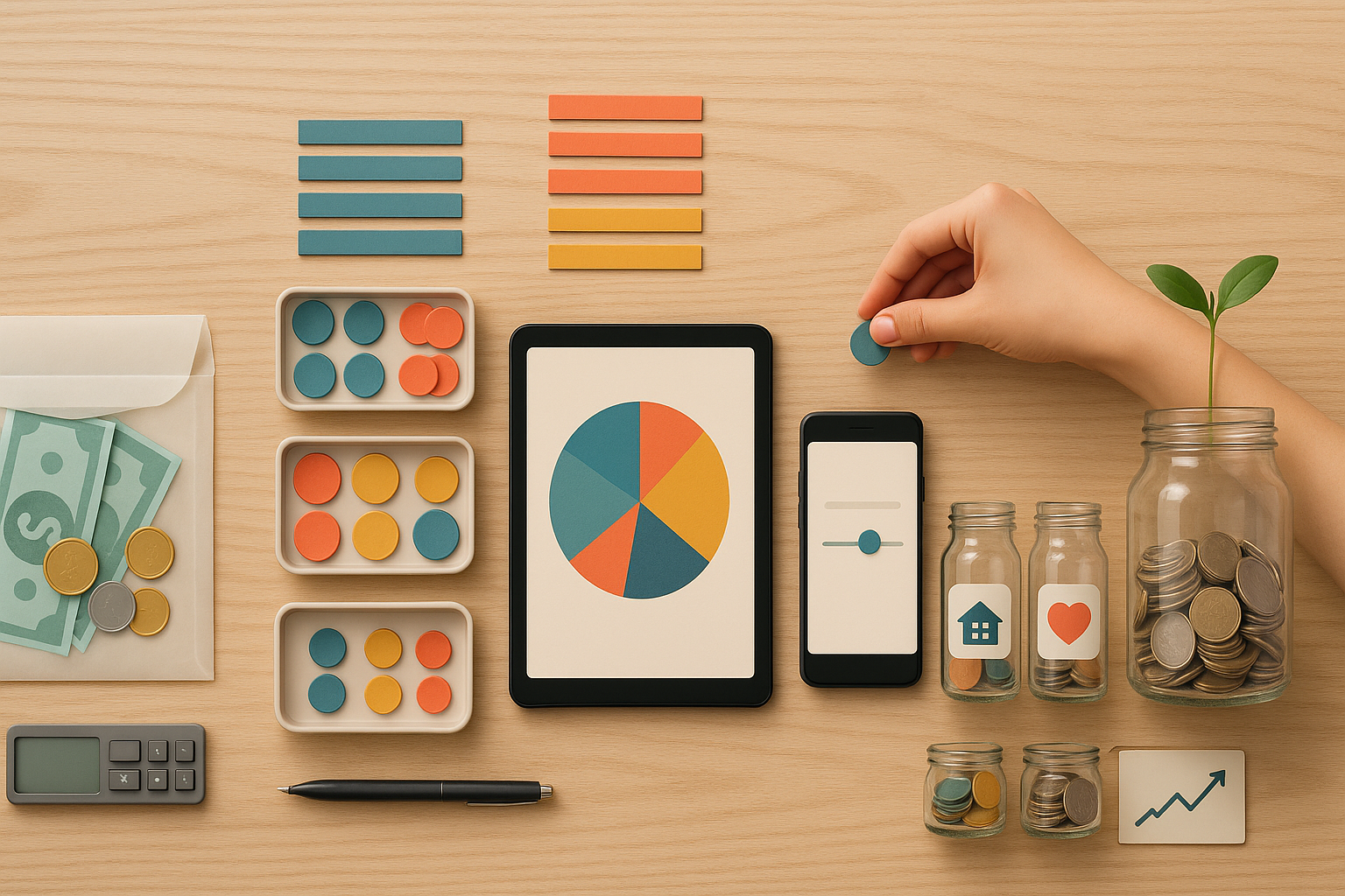 Step-by-step budgeting from income to saving and growth