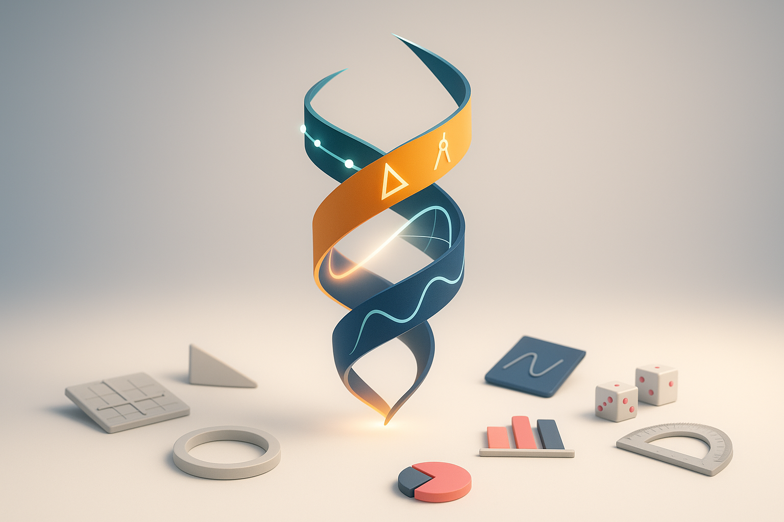 Helix illustrating integration of algebra, geometry, and trigonometry