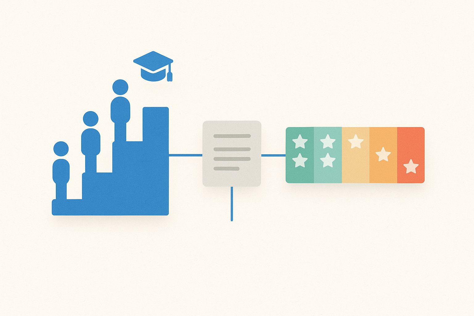 Infographic of grade progression and letter grade performance