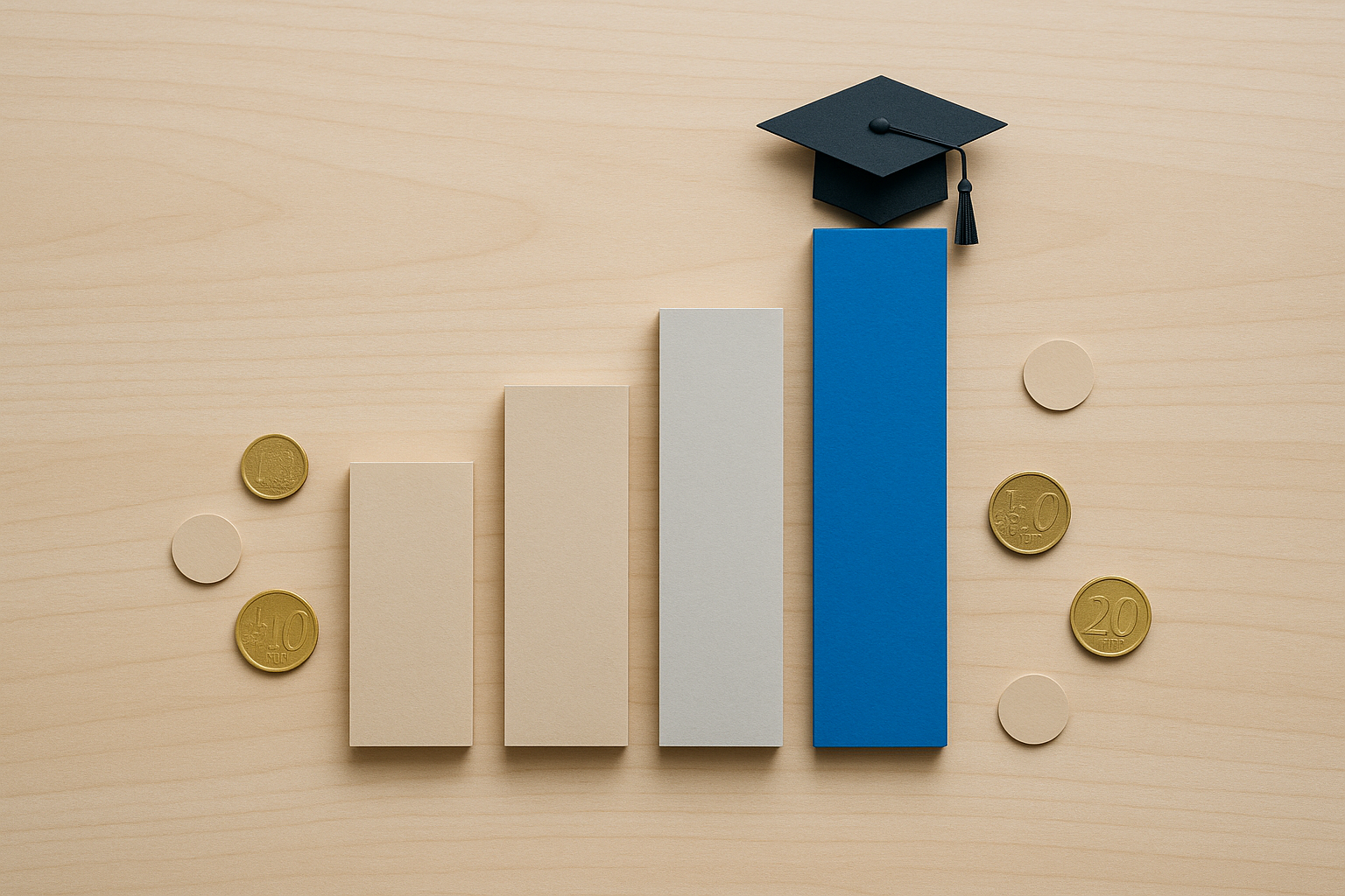 Earnings bar chart highlighting the value of a diploma