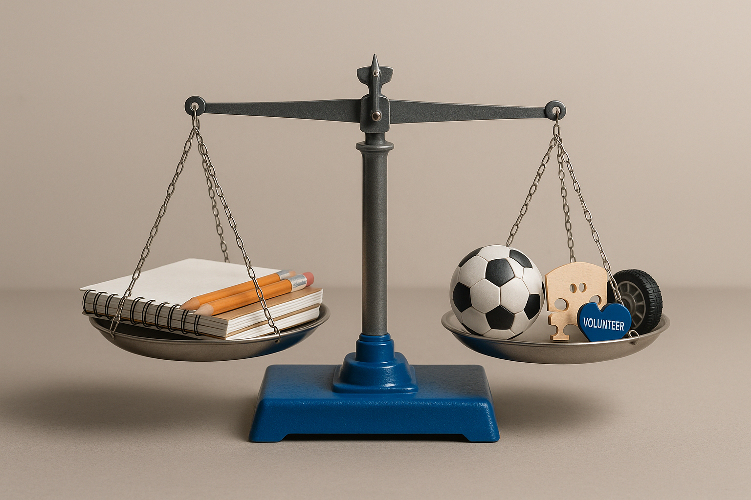 Balancing academics and extracurriculars on a level scale