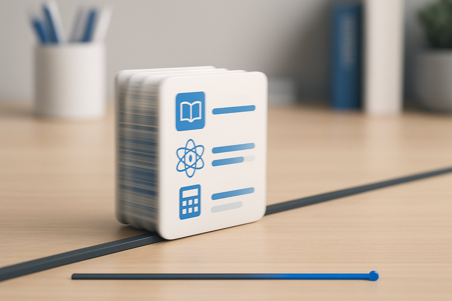 Course timeline with sliding tiles, progress bars, and academic icons.