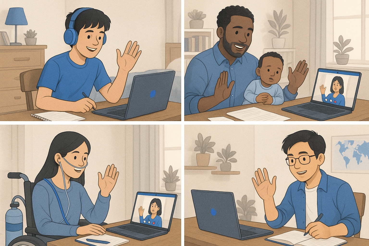 Online student profiles: teen, working parent, health needs, and international learner