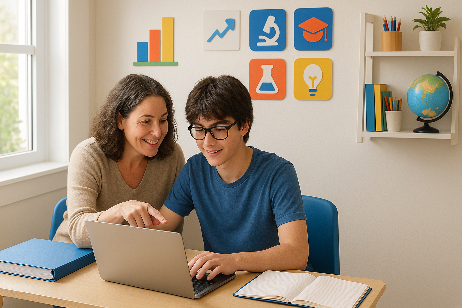 Parental support for homeschool online high school coursework