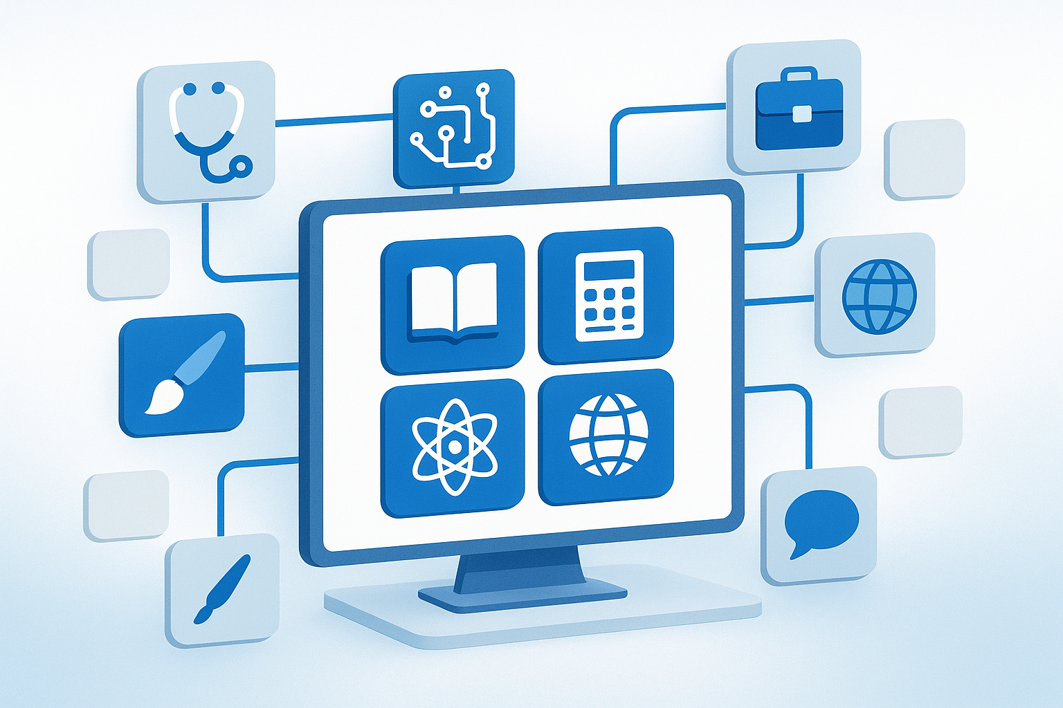 Dashboard overview of online high school core subjects and electives
