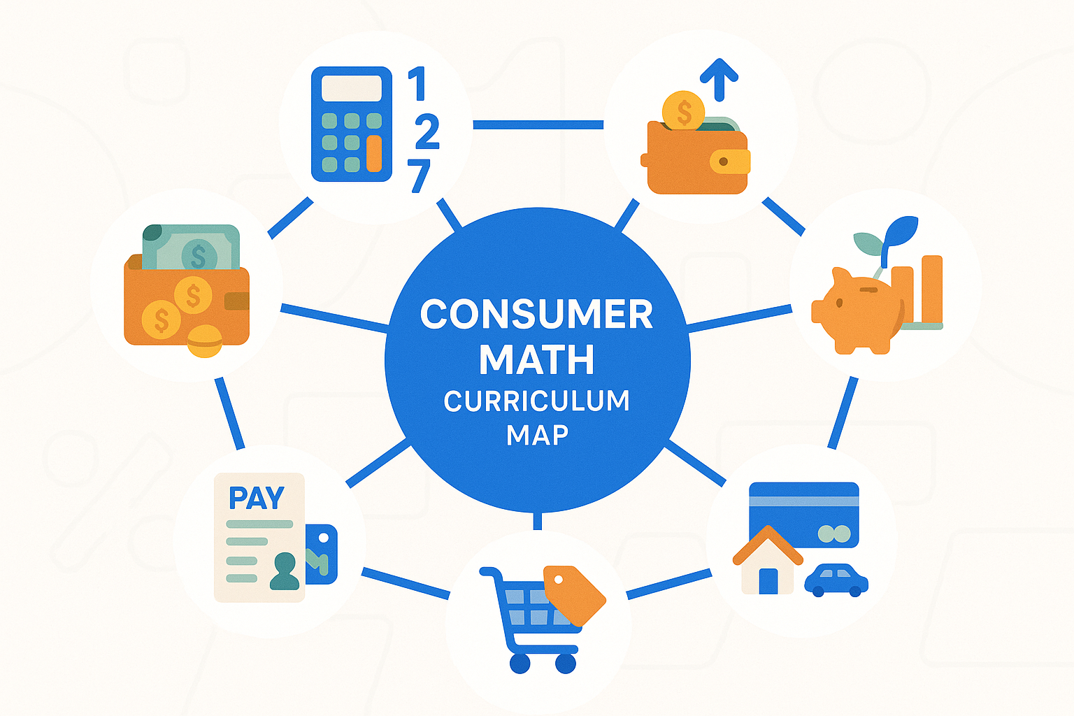 Curriculum map of consumer math course topics