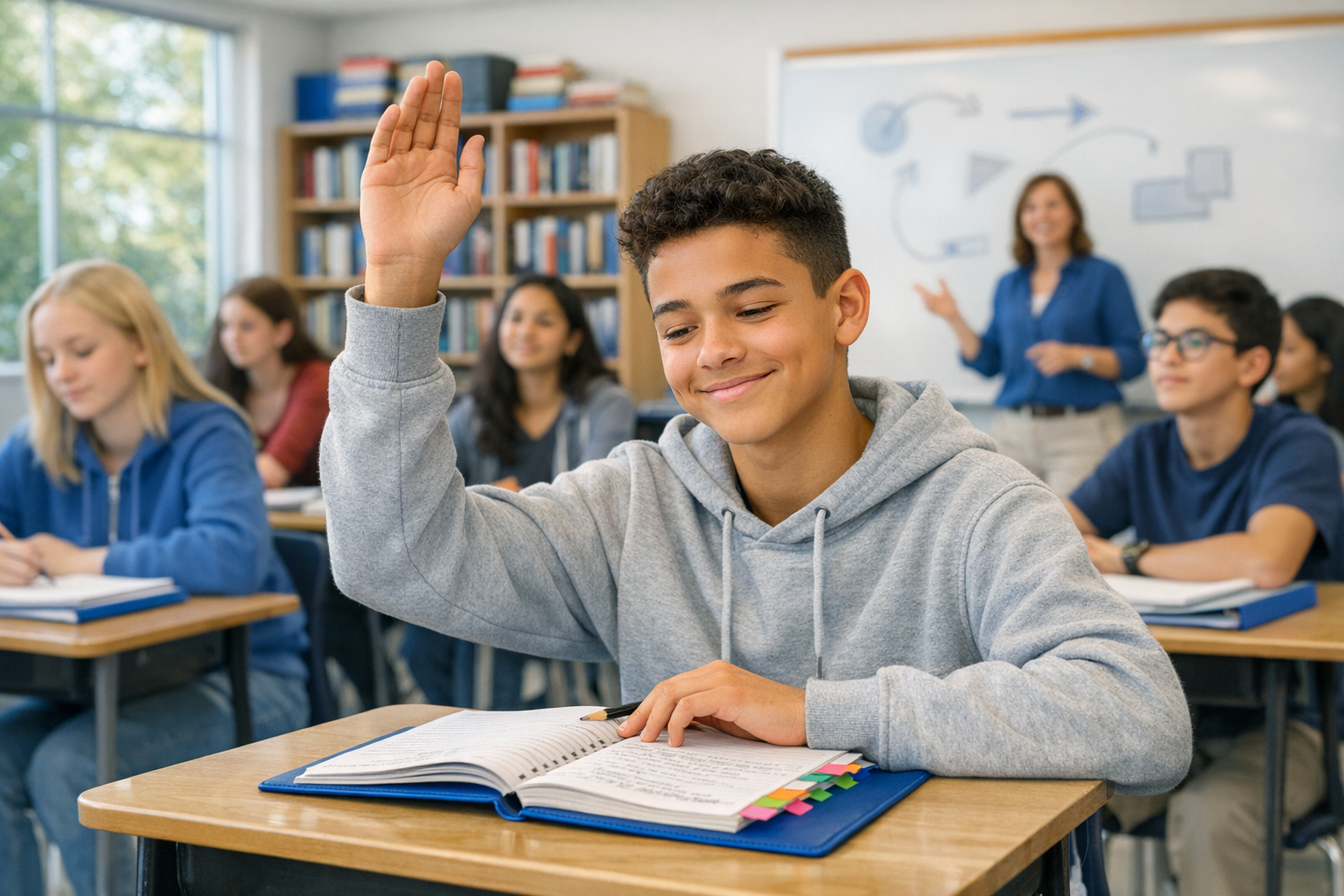 Student participation in ninth-grade honors English classroom