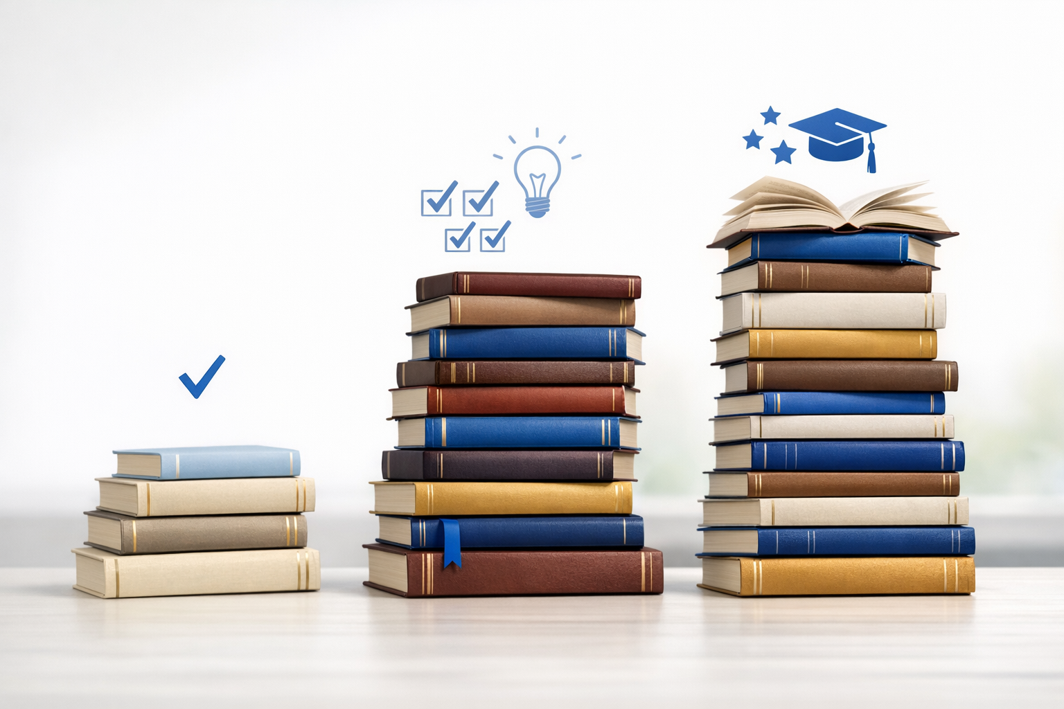 Visual metaphor of regular, honors, and AP coursework levels