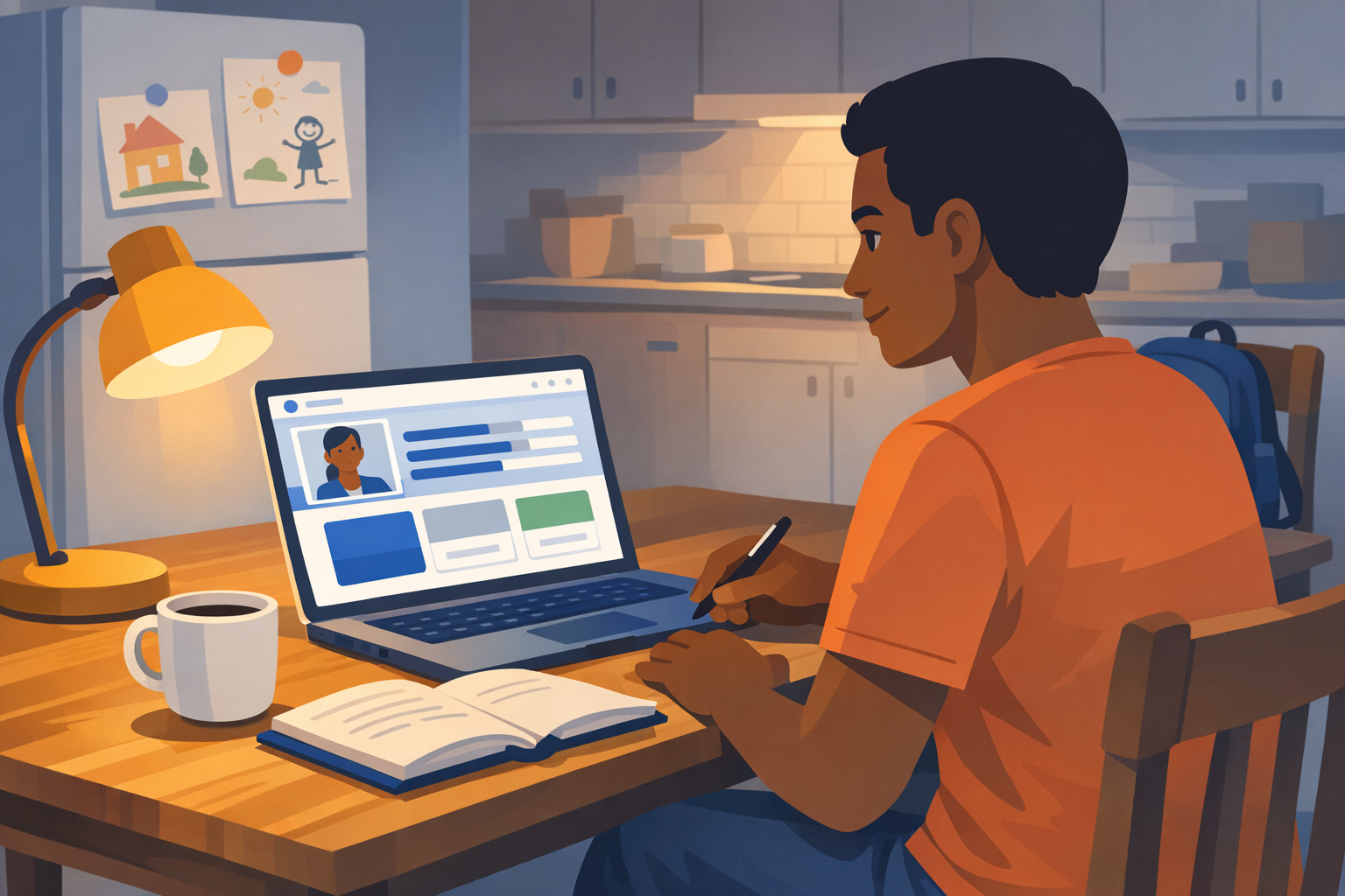 Evening home study for online high school diploma