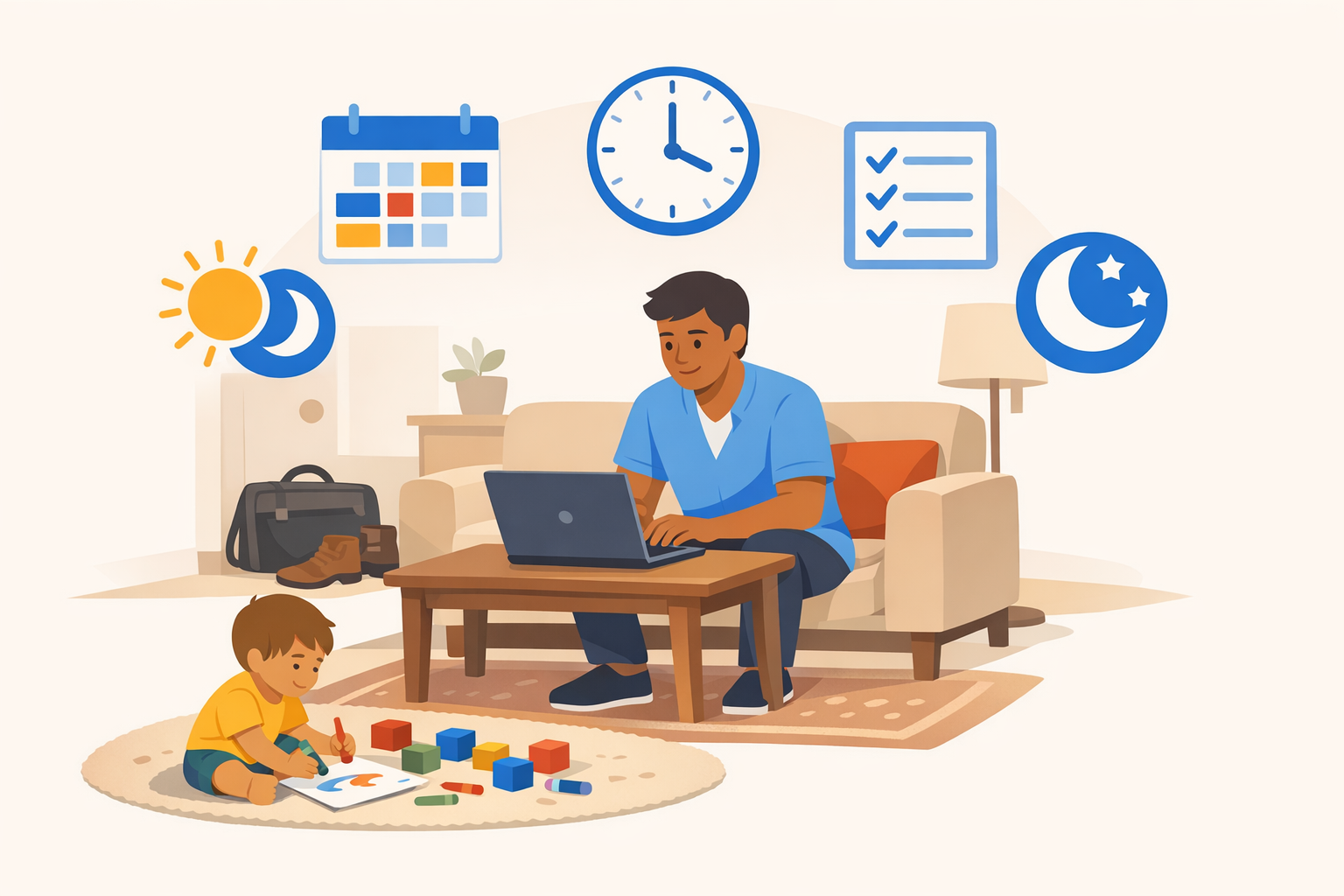 Flexible study schedule for working parent in online high school